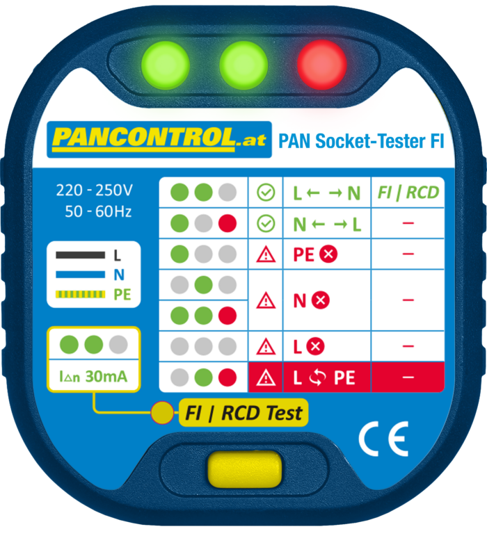 Tester zásuvek PAN FI